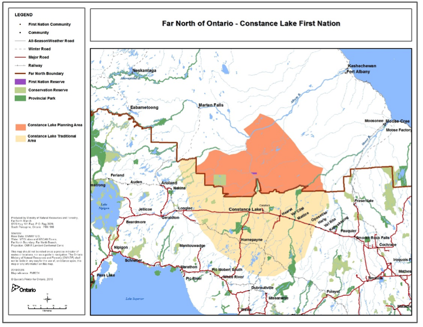 Constance Lake First Nation Location Map Territory